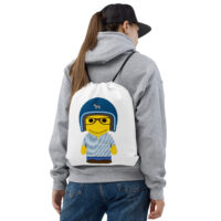 Sac à cordon - chemise écossaise - Dorian - bleue marine & ciel