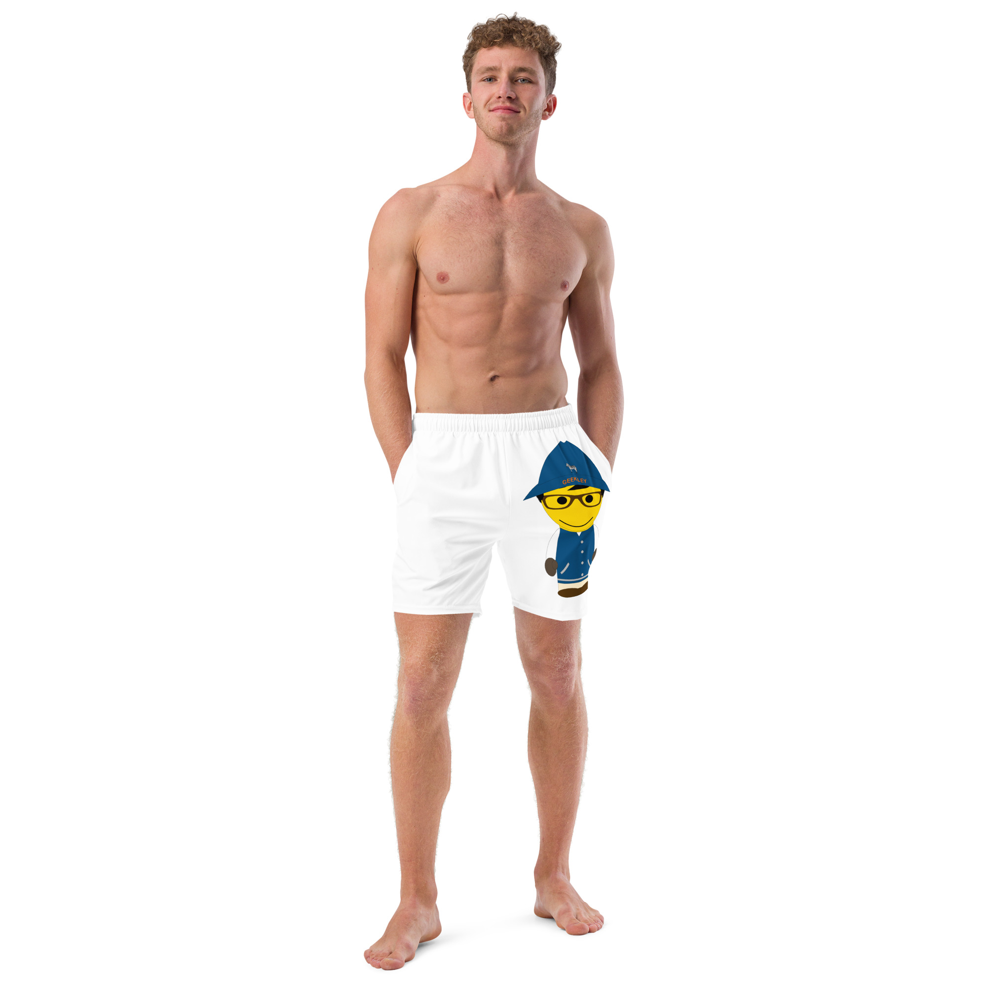 Short de bain recyclé (COLBOB-LOG001-BLU001)