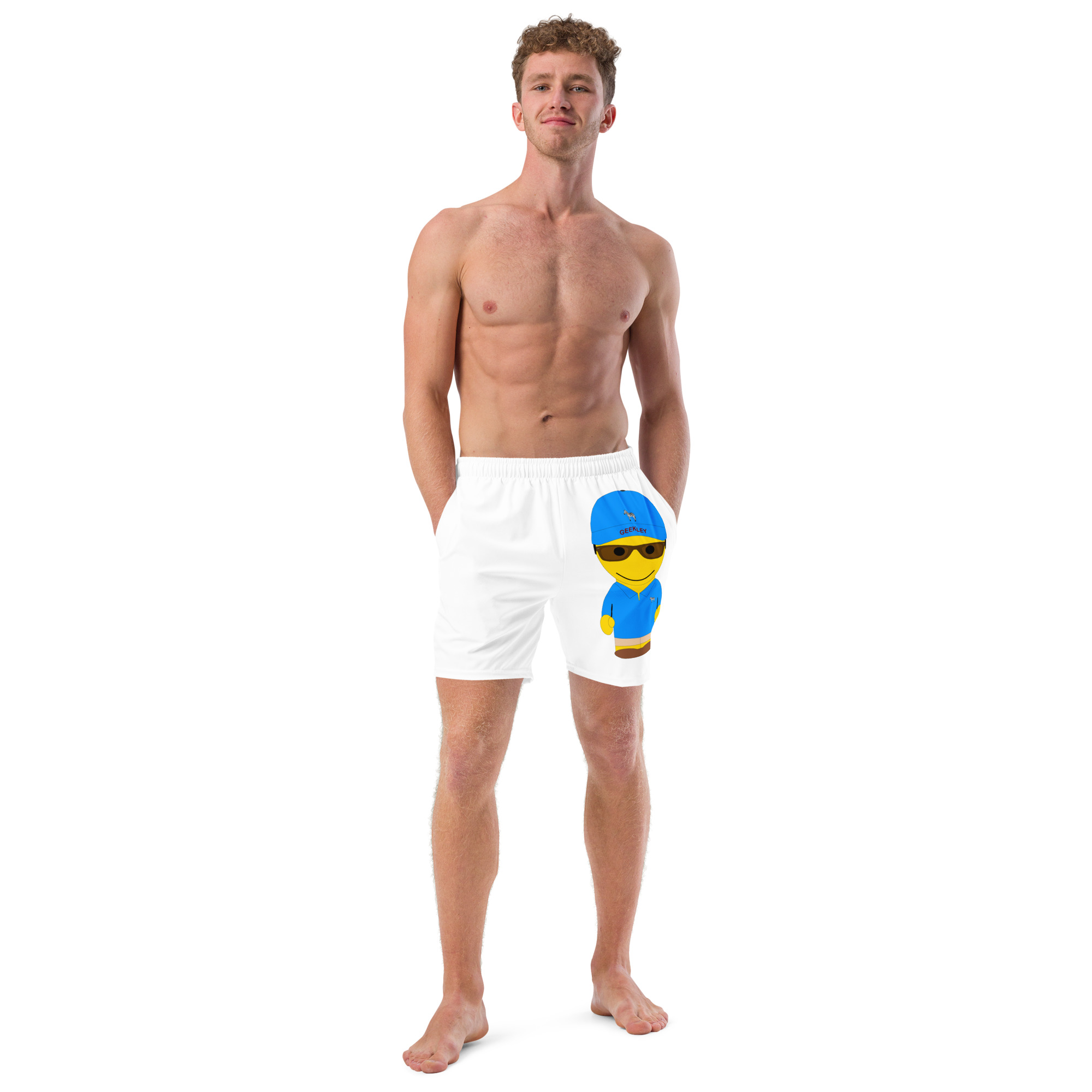 Short de bain recyclé (POLUNI-LOGBLU-CAP001)