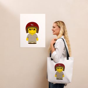 Tote bag (CHECAR-LOGBIK-REDBDX1)
