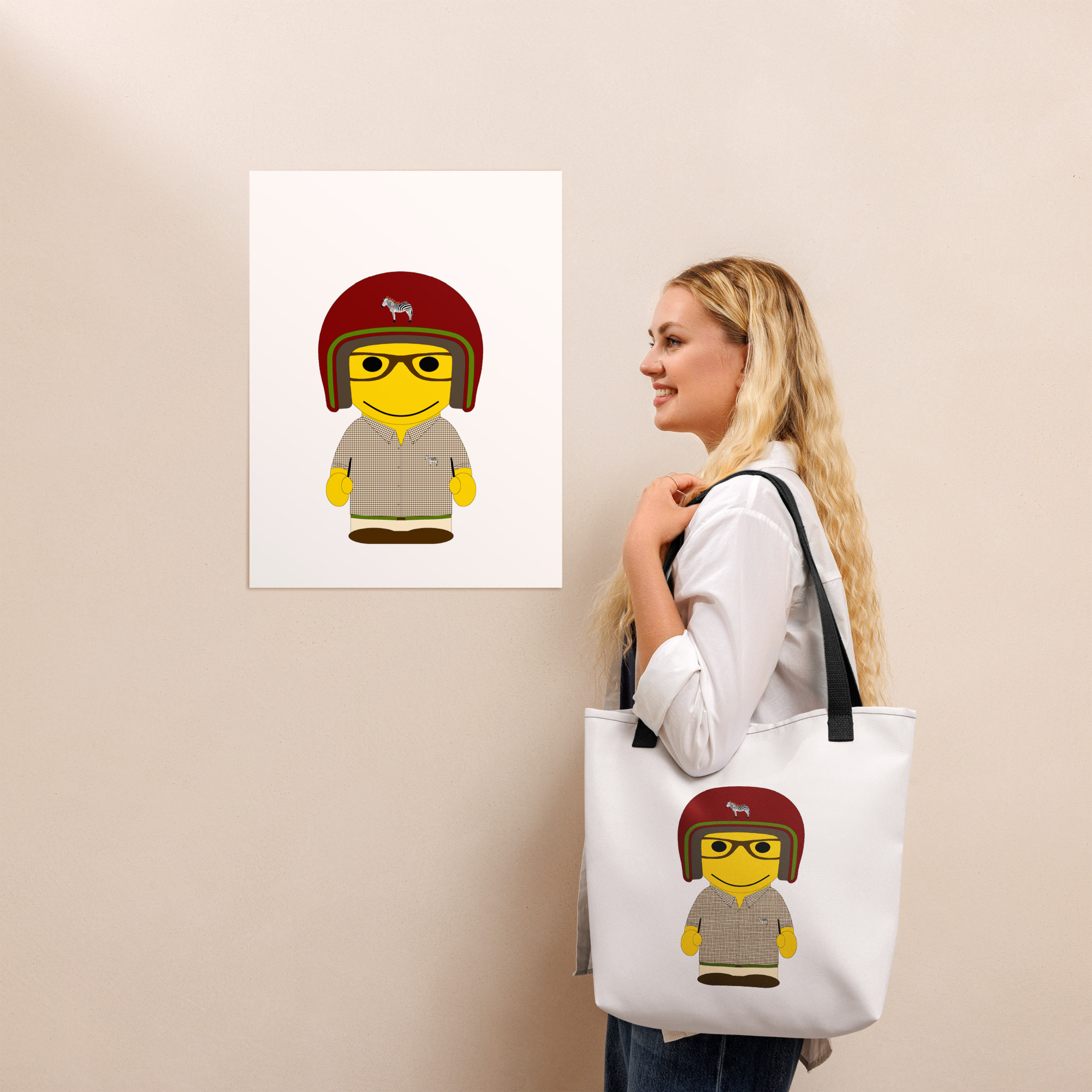 Tote bag (CHECAR-LOGBIK-REDBDX1)