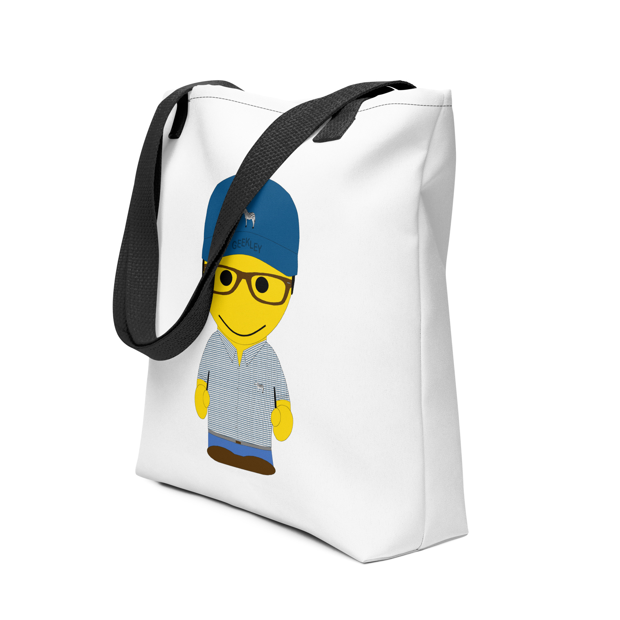 Tote bag (CHECAR-LOGCAP-BLUGRE1)