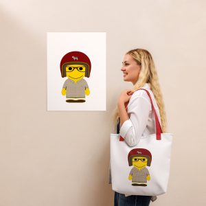 Tote bag (CHECAR-LOGBIK-REDBDX1)