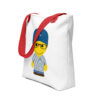 Tote bag (CHECAR-LOGCAP-BLUGRE1)