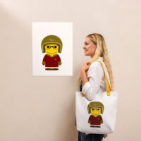 Tote bag - veste forestière bordeaux - Dorian