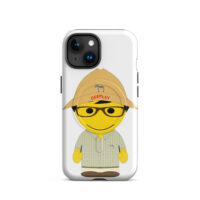 Coque iPhone® (MagSafe®) - chemise écossaise - Edgar - camel & verte