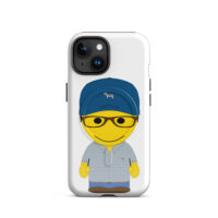 Coque iPhone® (MagSafe®) - chemise écossaise - Charles - bleue & grise