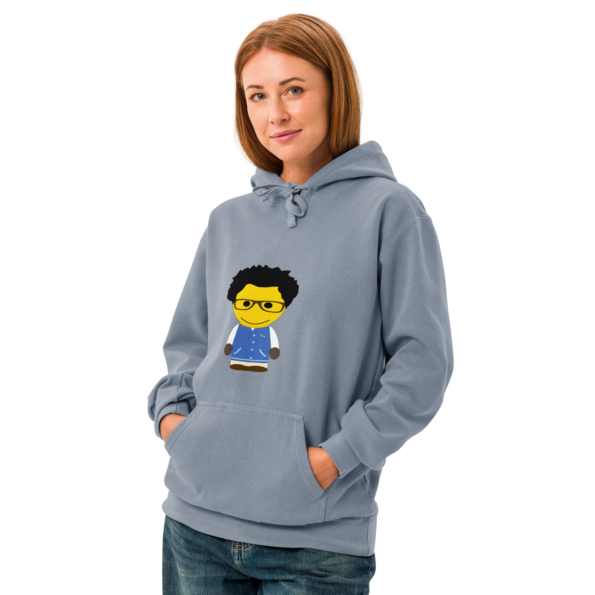 Sweat à capuche teinté unisexe (COLCC2-LOG001-CIE001)