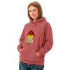 Sweat à capuche teinté unisexe (CHECAR-LOGBOB-REDBDX1)
