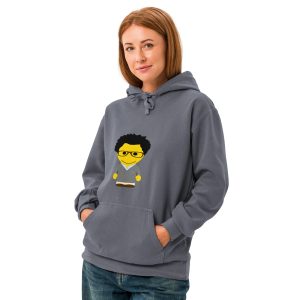 Sweat à capuche teinté unisexe (COVCC2-LOGGRE-CIE001)