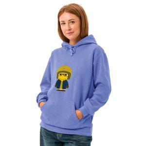 Sweat à capuche teinté unisexe (BARBLU-CORBIK-MOU002)