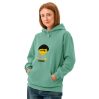 Sweat à capuche teinté unisexe (CHECAR-LOGCC1-BLUVER2)