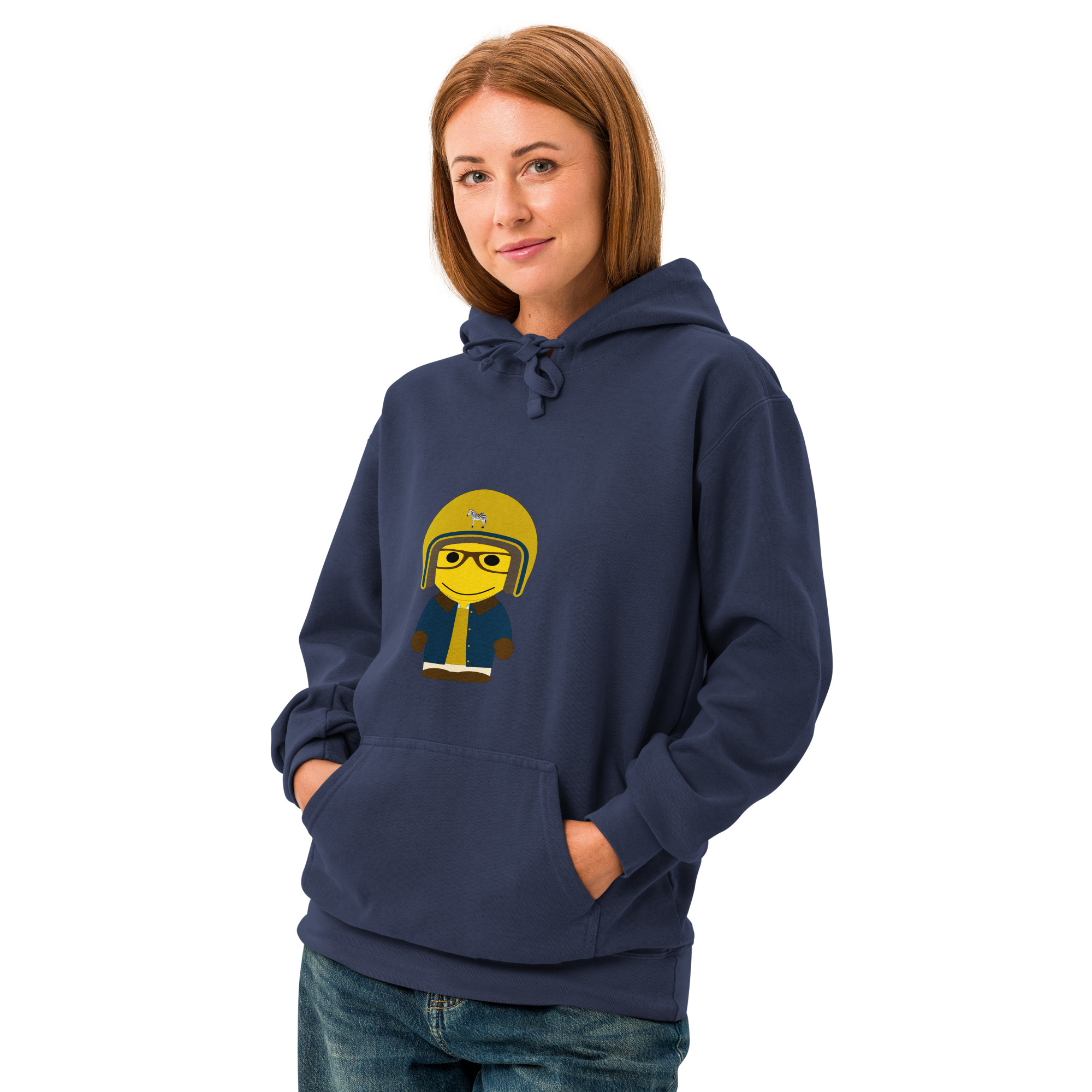 Sweat à capuche teinté unisexe (BARBLU-CORBIK-MOU002)