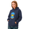 Sweat à capuche teinté unisexe (POLUNI-LOGBLU-CAP001)