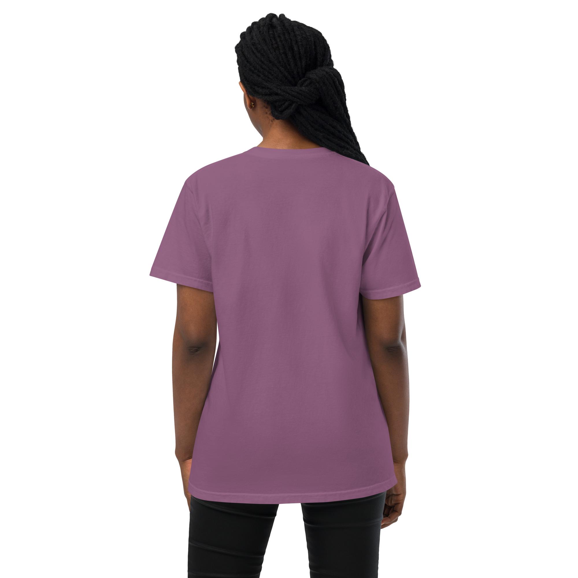 T-shirt teinté avec poche unisexe (CHECAR-LOGBOB-REDBDX1) – Image 18