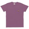 T-shirt teinté avec poche unisexe (BARBLU-CORBIK-MOU002)