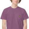 T-shirt teinté avec poche unisexe (COLBOB-LOG001-VER001)