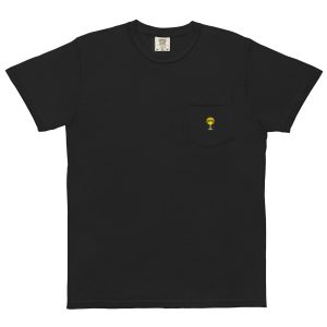 T-shirt teinté avec poche unisexe (BARBLU-CORBIK-MOU002)