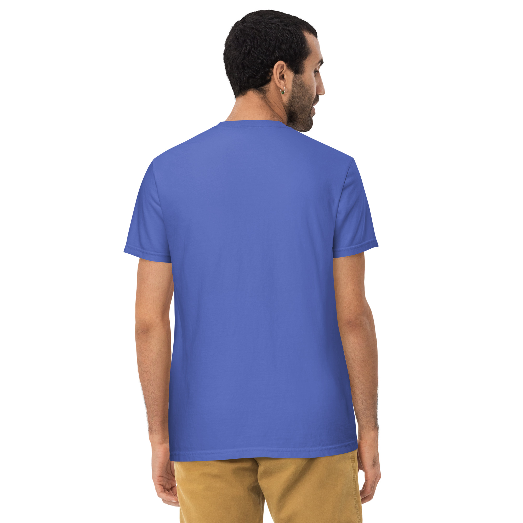 T-shirt teinté avec poche unisexe (COLBOB-LOG001-VER002) – Image 11
