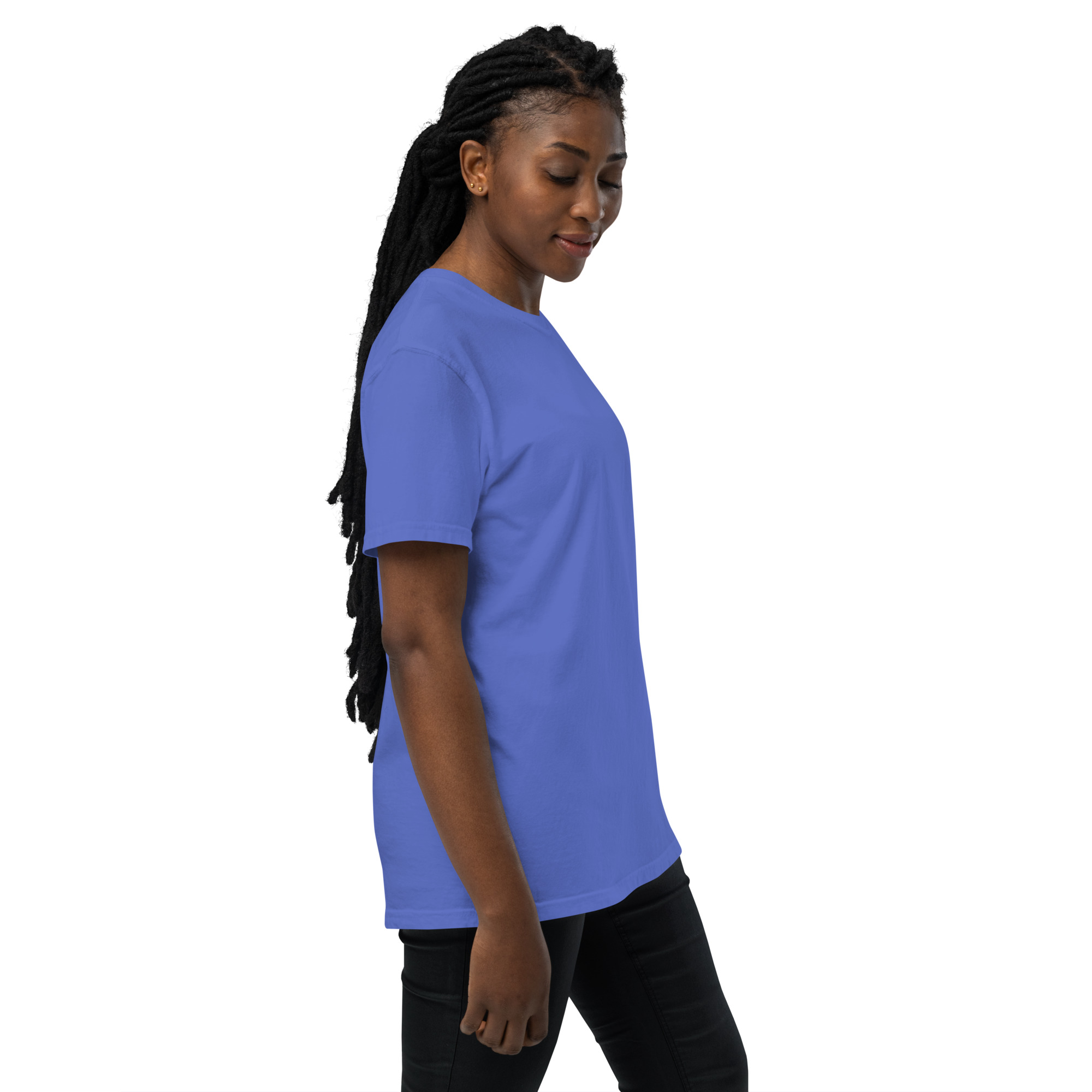 T-shirt teinté avec poche unisexe (CHECAR-LOGBOB-REDBDX1) – Image 25