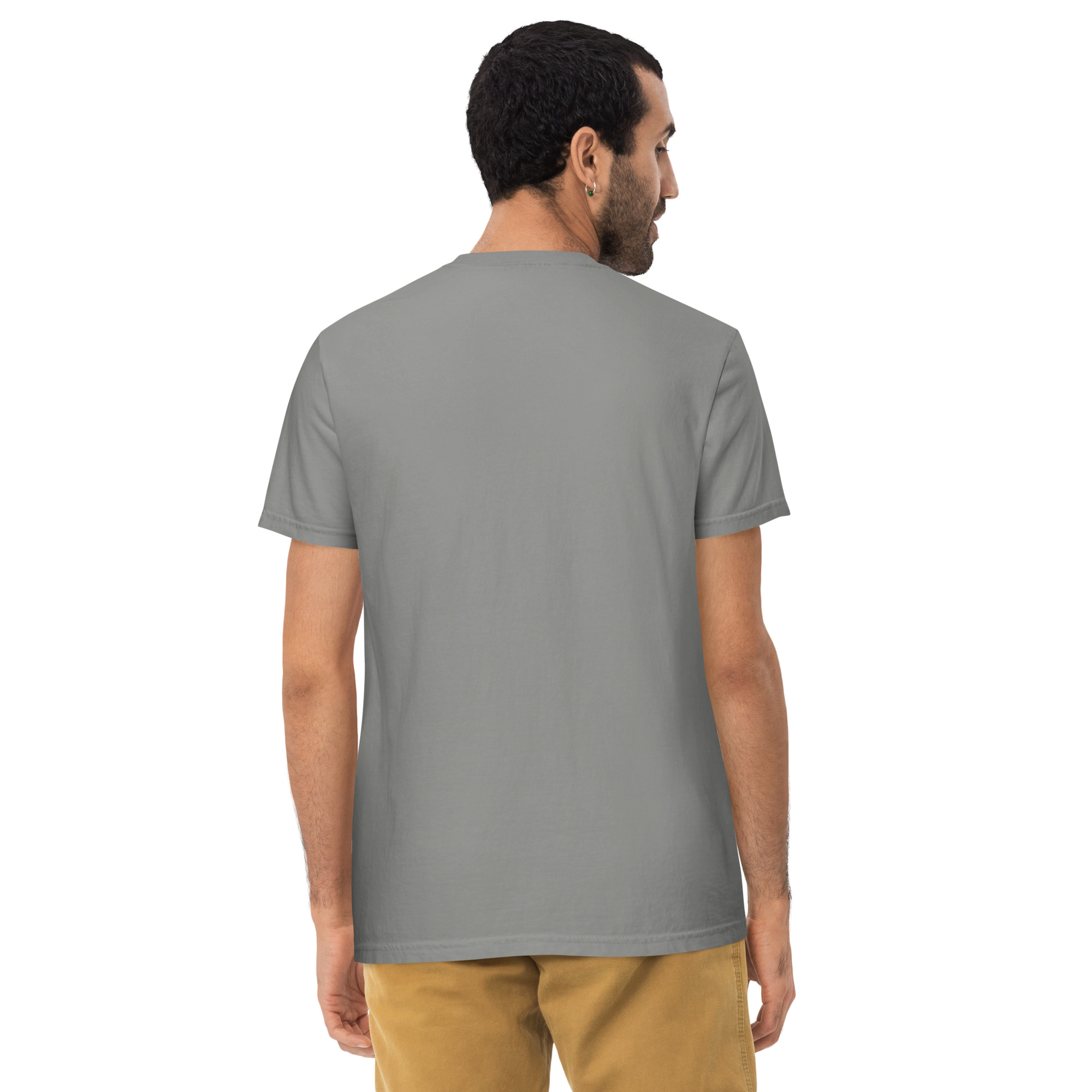 T-shirt teinté avec poche unisexe (COLBOB-LOG001-VER002) – Image 15
