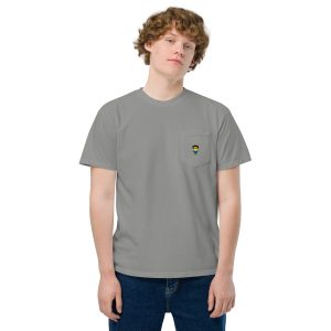 T-shirt teinté avec poche unisexe (SWECC2-TSHNAV-WHI001)