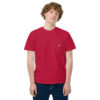 T-shirt teinté avec poche unisexe (DUFCC2-CORBLA-LOG005)