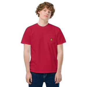 T-shirt teinté avec poche unisexe (POLRAY-LOGBDX-BOB001)