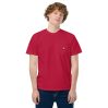 T-shirt teinté avec poche unisexe (FORCHA-LOGBIK-BDX001)