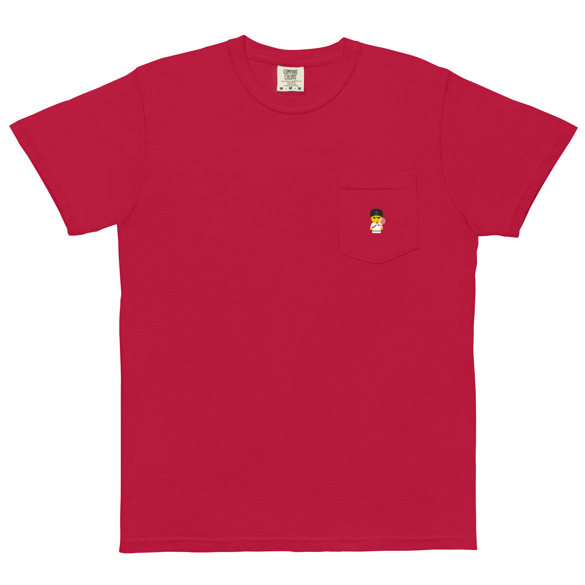 T-shirt teinté avec poche unisexe (SPOTEN-CAP001-BLA001)
