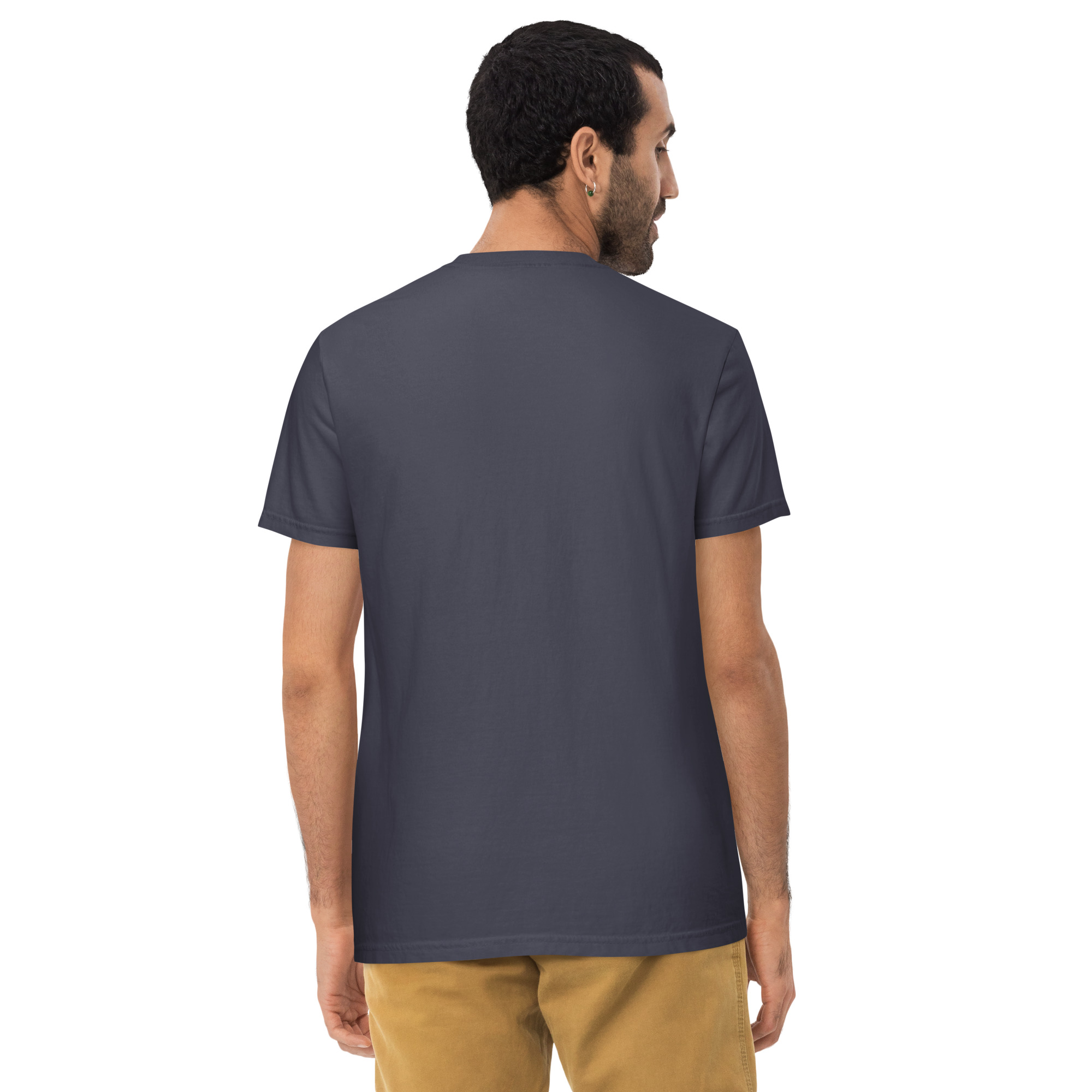 T-shirt teinté avec poche unisexe (COLBOB-LOG001-VER002) – Image 5