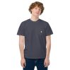 T-shirt teinté avec poche unisexe (COVCC2-LOGGRE-CIE001)