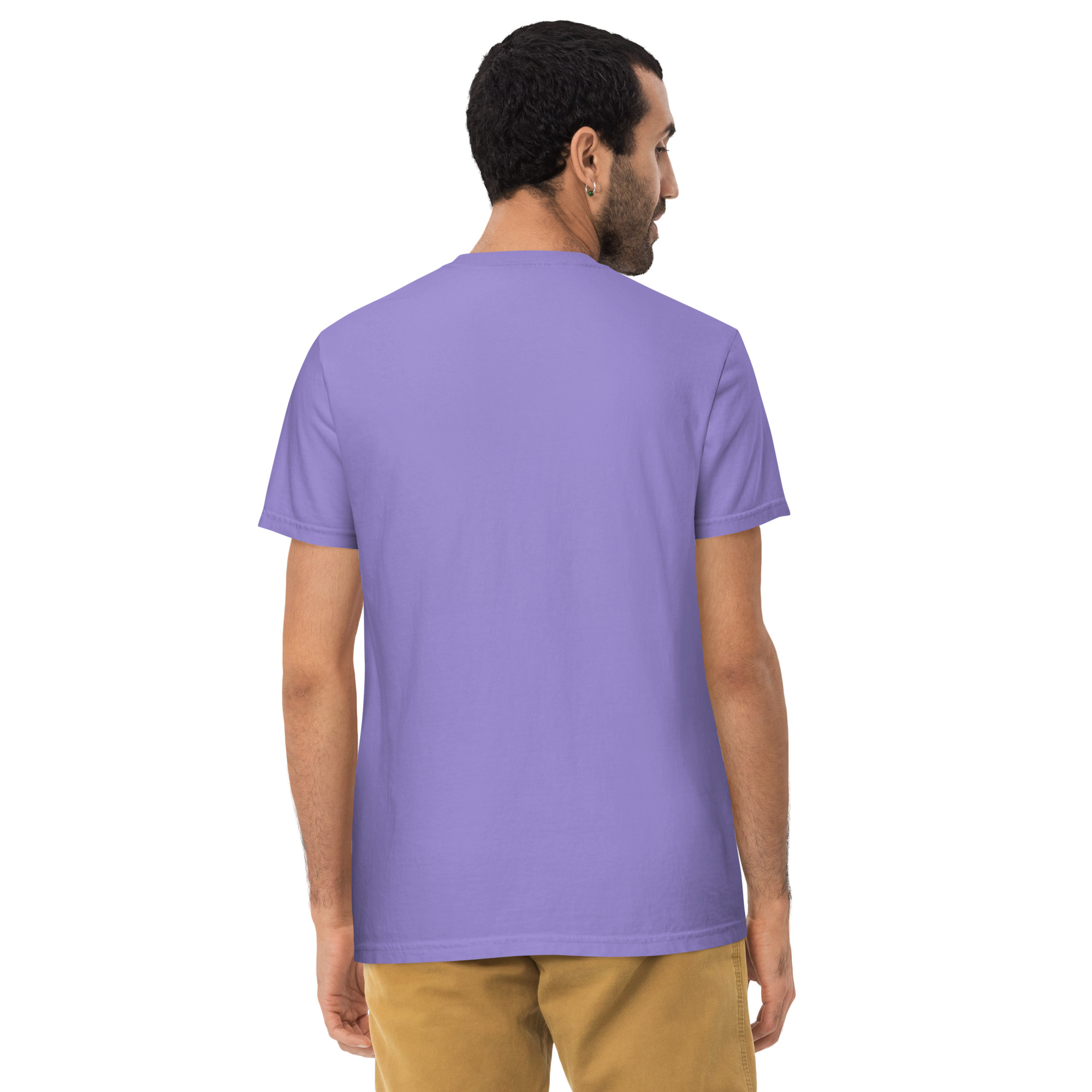 T-shirt teinté avec poche unisexe (COLBOB-LOG001-VER002) – Image 17