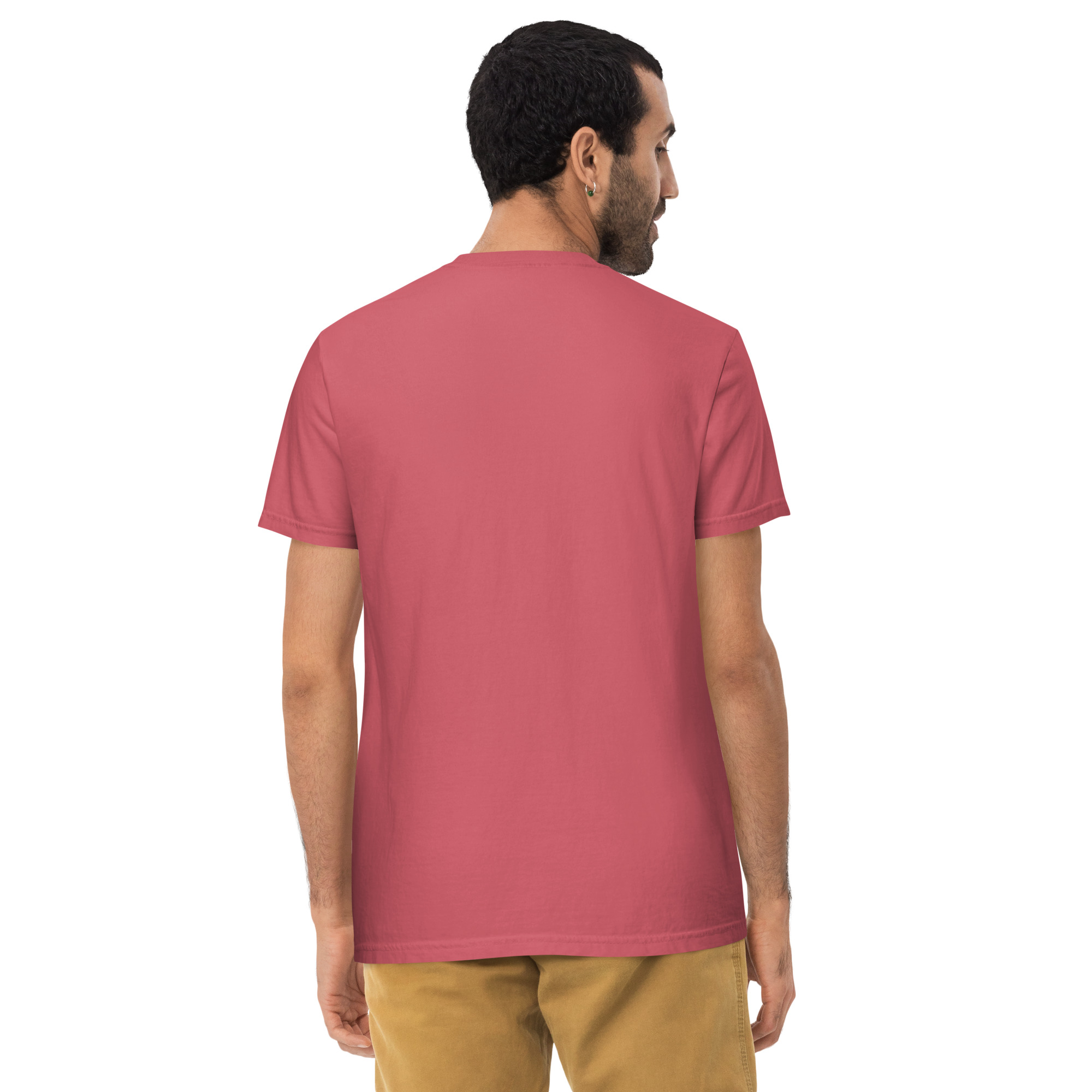 T-shirt teinté avec poche unisexe (COLBOB-LOG001-VER002) – Image 13
