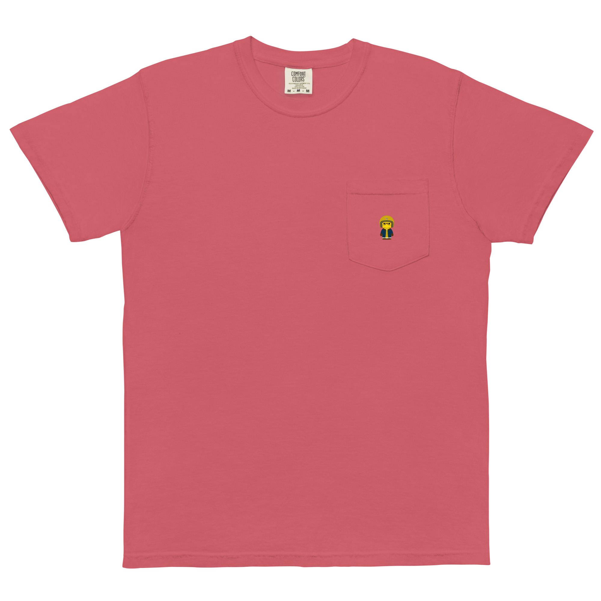 T-shirt teinté avec poche unisexe (BARBLU-CORBIK-MOU002) – Image 10