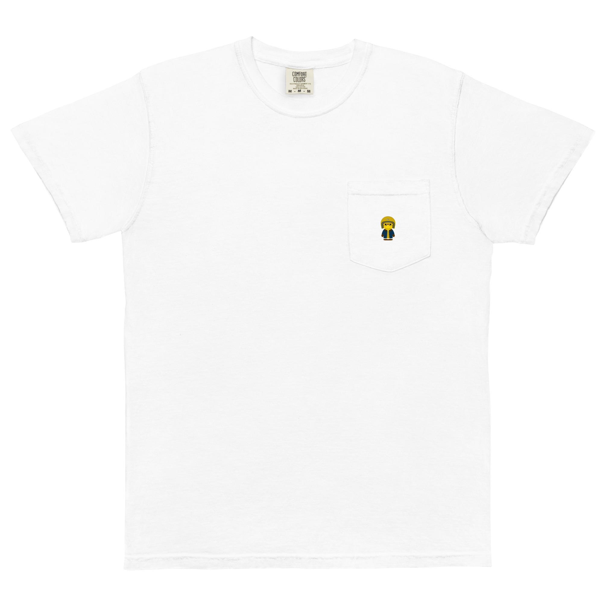 T-shirt teinté avec poche unisexe (BARBLU-CORBIK-MOU002) – Image 11