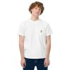 T-shirt teinté avec poche unisexe (CHECAR-LOGCC2-BEIRED1)