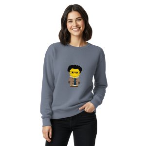 Sweat teinté unisexe (DUFCC2-CORBLU-LOG003)