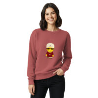 Sweat teinté unisexe - sweatshirt bordeaux - Charles
