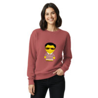 Sweat teinté unisexe - été - Benedict - polo rayé bordeaux