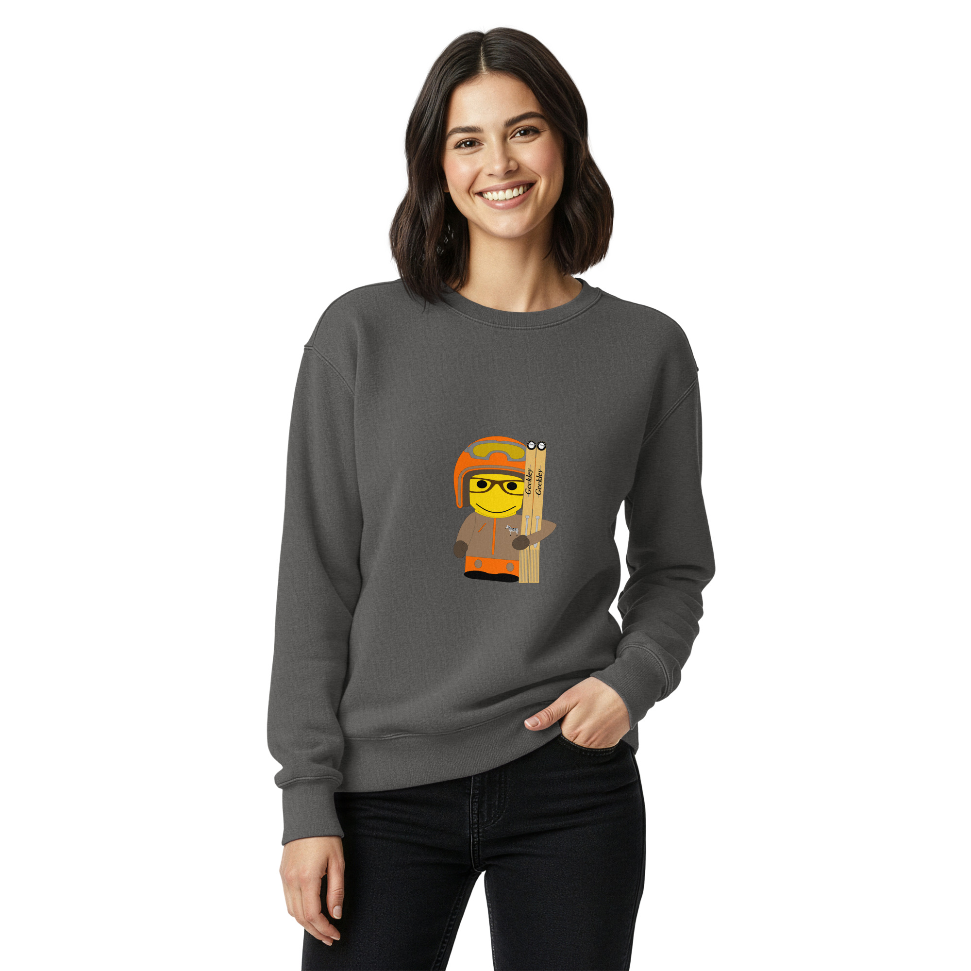 Sweat teinté unisexe (SPOSKI-STY001-LOG007)