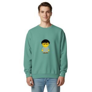 Sweat teinté unisexe (CHECAR-LOGCC1-BLUVER4)