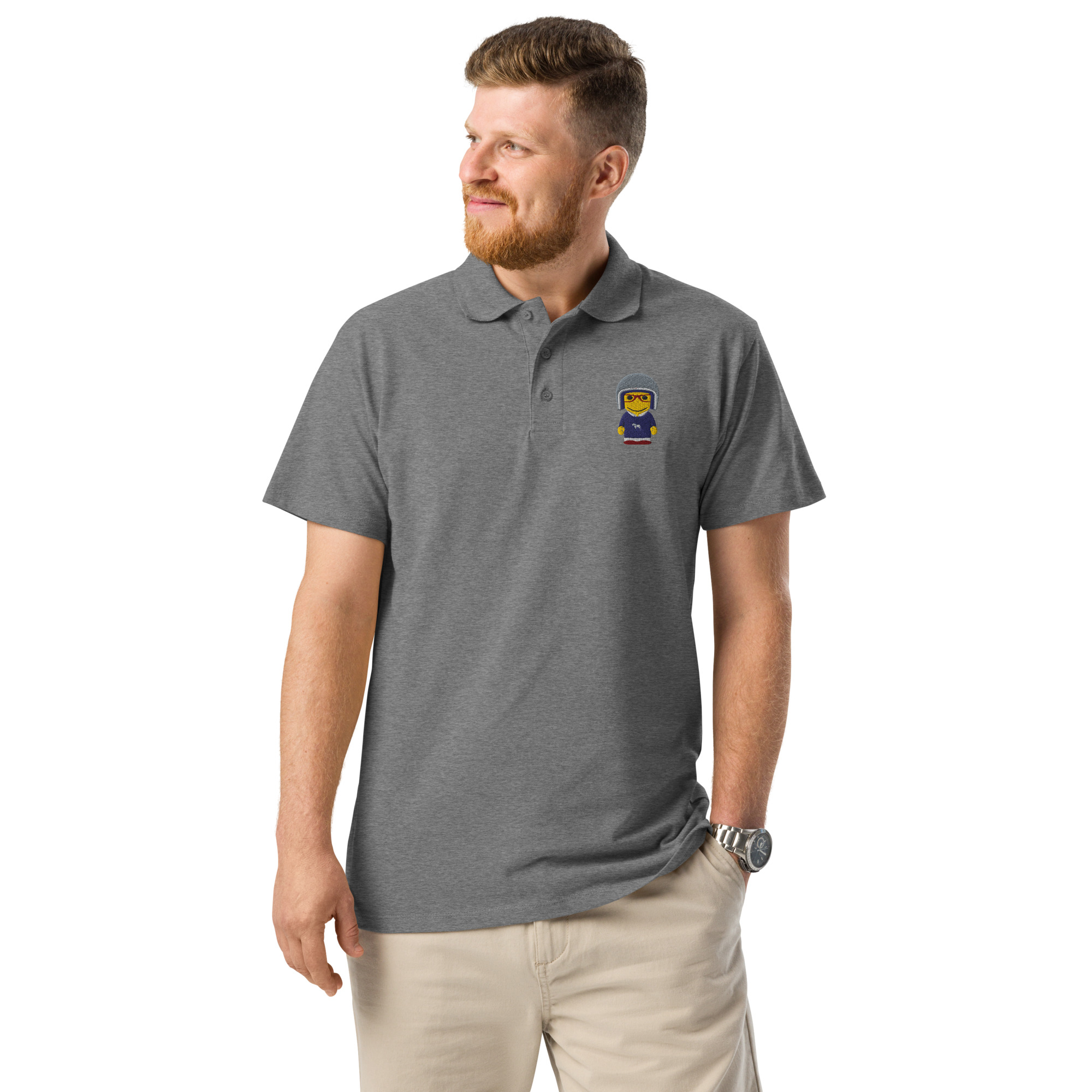 Polo piqué premium unisexe (CORBIK-LOGNAV-CIE001)