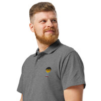 Polo piqué premium unisexe - veste forestière grise - Benedict