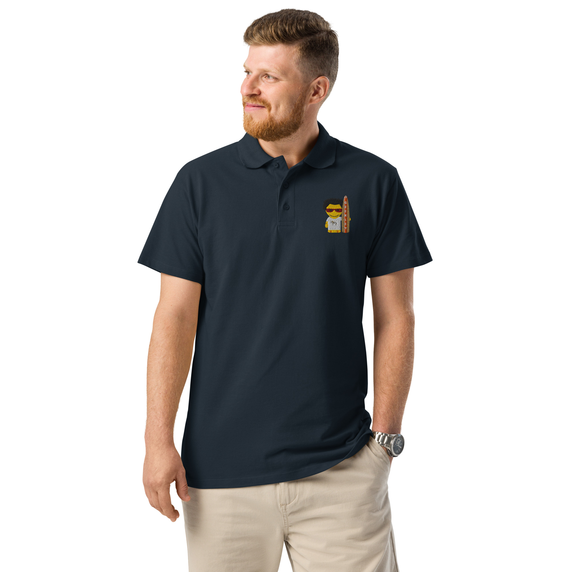 Polo piqué premium unisexe (SPOSUR-ROS001-ORA001)