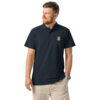 Polo piqué premium unisexe (CHECAR-LOGCC1-BLUVER4)