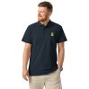 Polo piqué premium unisexe (CHECAR-LOGCC1-BLUVER4)