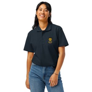 Polo piqué premium unisexe (CHECAR-LOGCC2-BLAMOU2)