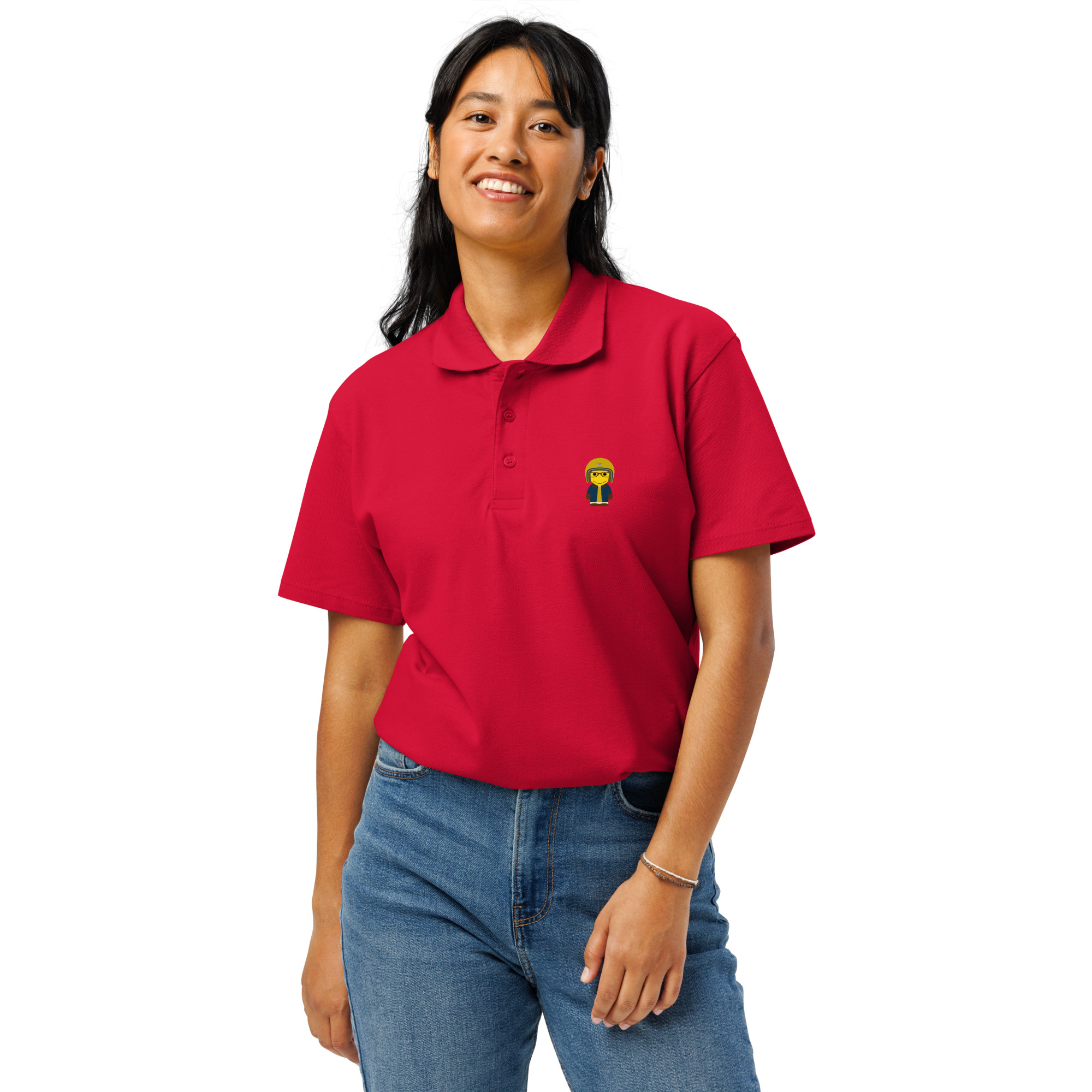 Polo piqué premium unisexe (BARBLU-CORBIK-MOU002)