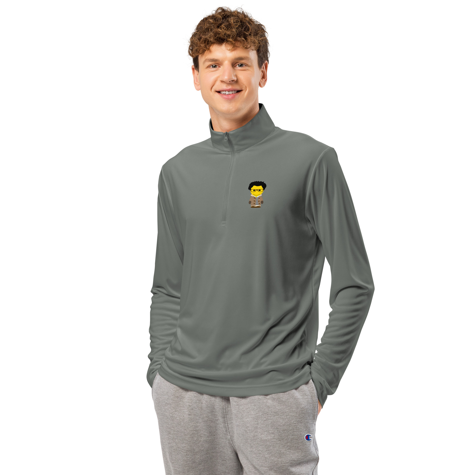 Pull à demi-zip léger (DUFCC2-CORGRE-LOG003)